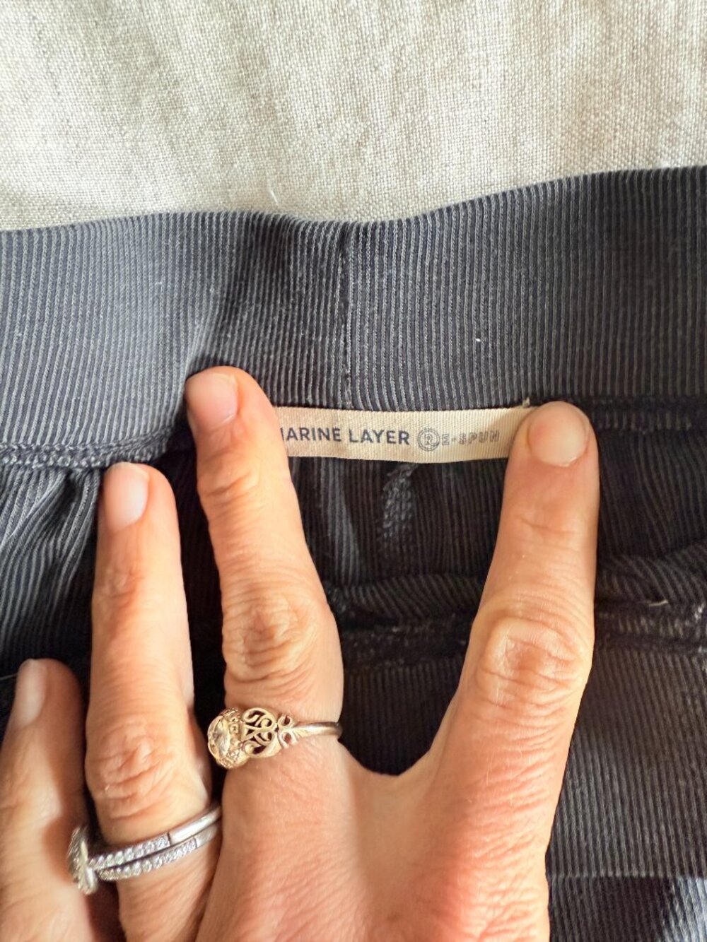 Marine Layer Luxe Rib Ruffle Short - Picture 2 of 5